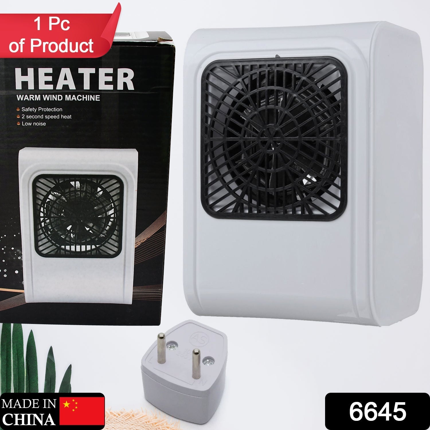 6645 Warm Wind Room Heater 220V Heater For Office & Bedroom Use Heater 