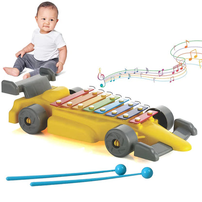 1981 Musical Car Piano Xylophone Toy, Plastic Car Xylophone (1 Set)