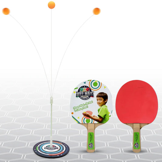 18625 Portable Wiff Waff Rebound Table Tennis Trainer Set (1 Set)