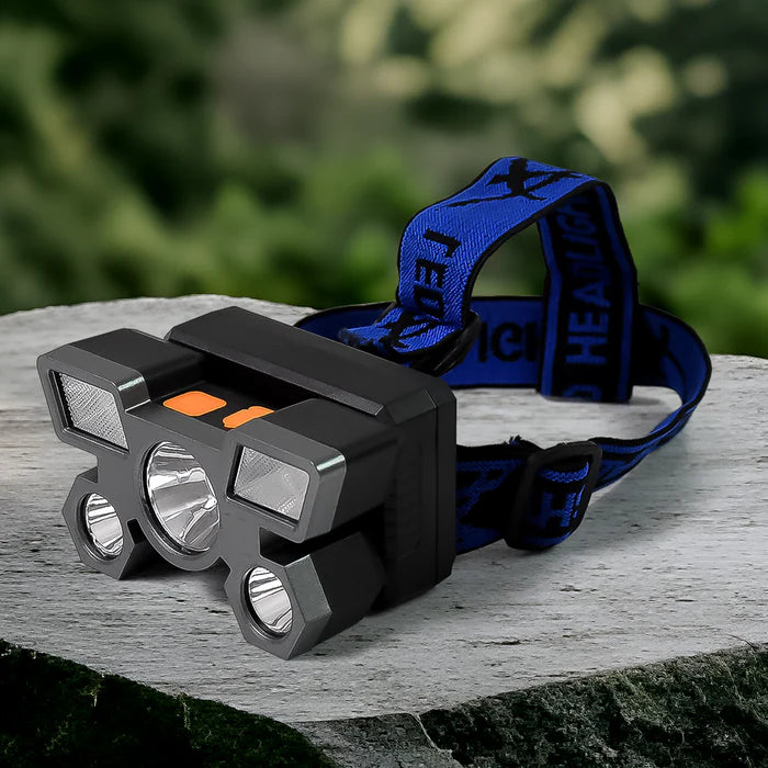 15794  5 - LED Headlamp USB Rechargeable Head Light (1 Pc)