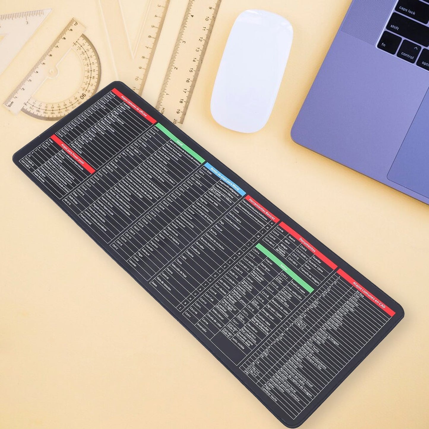 12982 Shortcut Keyboard Mat Mouse Pad Mat Mouse Pads for Desk Quick Key Super Large Anti-slip Keyboard Pad Desk Accessories Desktop Mouse Pad Office Oversized Big Mouse Pad Rubber (80—30 Cm)