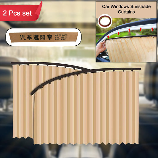 7498 Car Curtain Slat Folding Window Sunshade Magnetic Car Side Window Sun Shade Slider