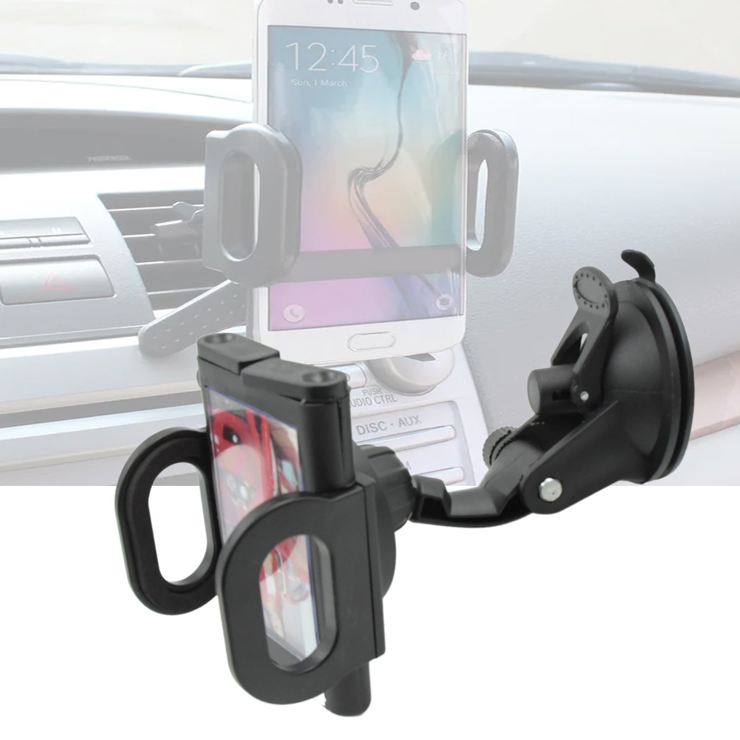 Versatile car holder for gadgets