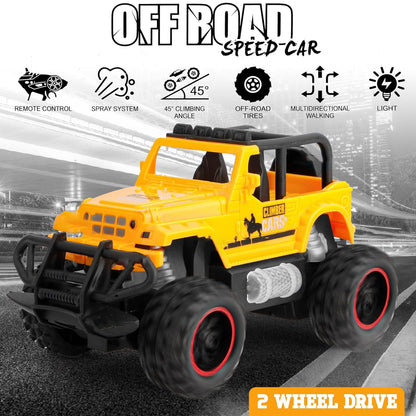 Mist Spray Race Car Toy Off Road Speed Car With Smoke (Water Sprayer Mist With Light) High Strength Climbing Power & Smoke Effect (Color May Vary), Kids