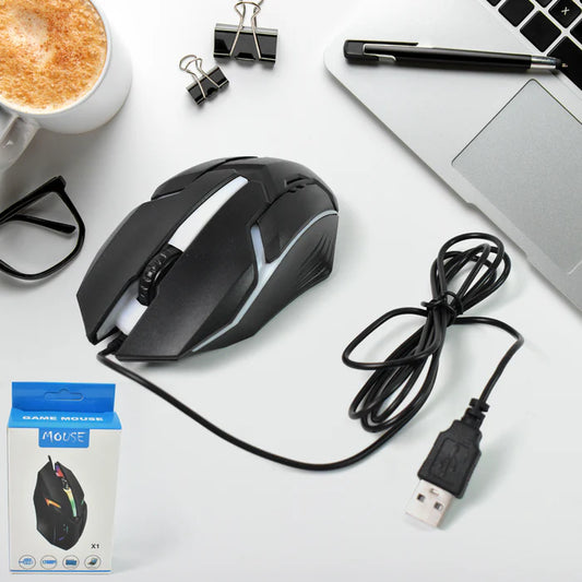 13503 USB Wired Mouse, Ergonomic Design Gaming Mouse (1 Pc)