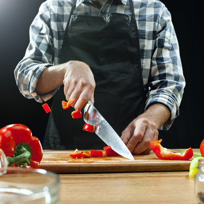 Wooden slicing board with holder