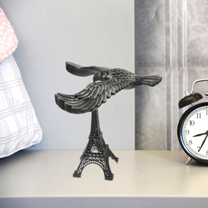 Artisan Metal Balancing Bird Decor