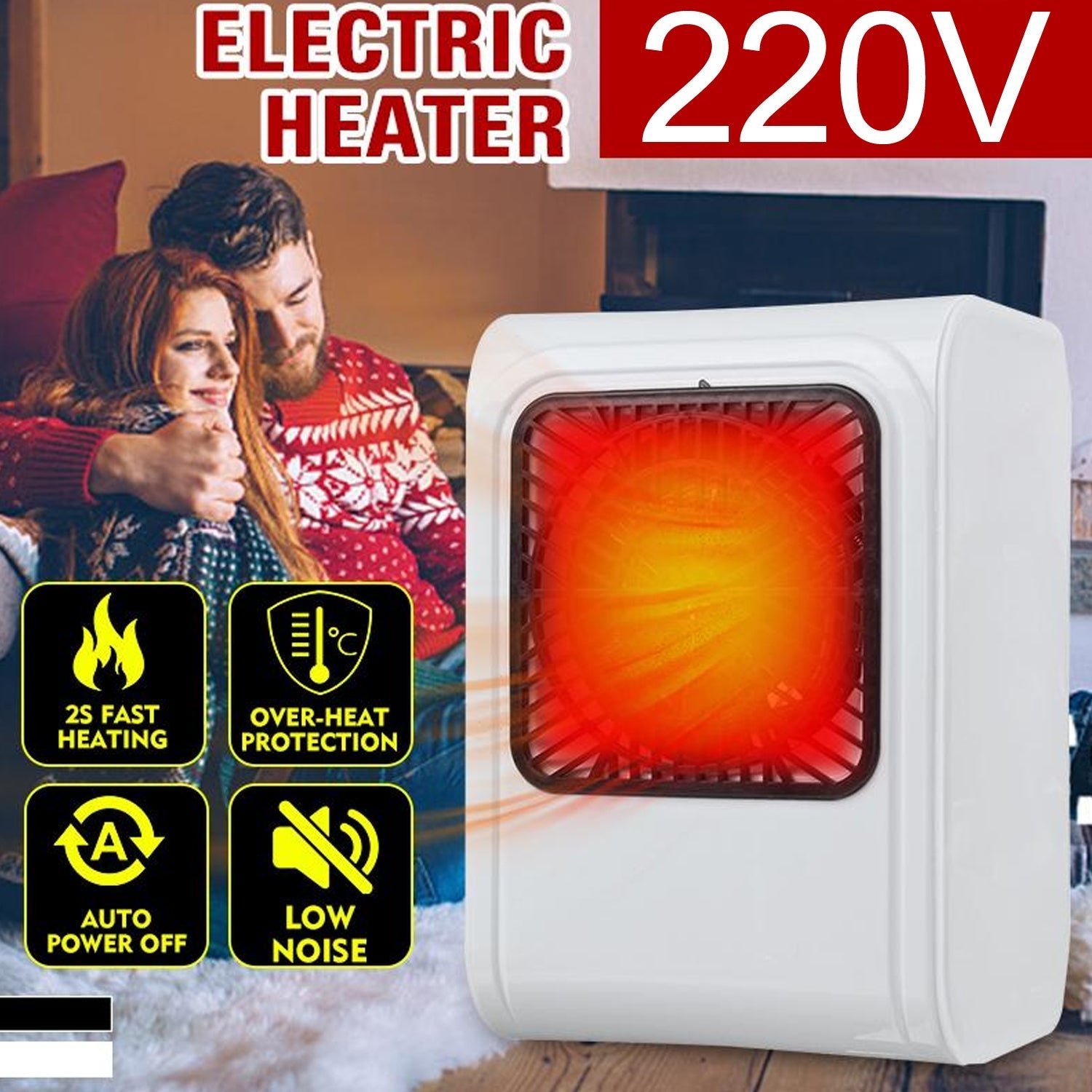 6645 Warm Wind Room Heater 220V Heater For Office & Bedroom Use Heater 