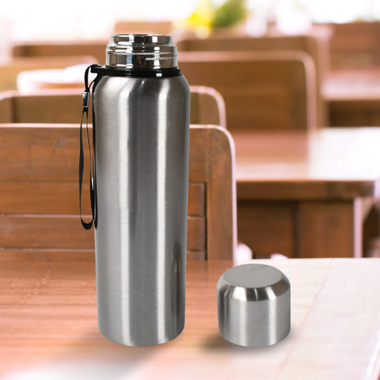 Stainless Steel Water Bottle, Fridge Water Bottle, Stainless Steel Water Bottle Leak Proof, Rust Proof, Cold & Hot Thermos steel Bottle| Leak Proof | Office Bottle | Gym | Home | Kitchen | Hiking | Trekking | Travel Bottle (1000ML/800ML/Approx 600ML)