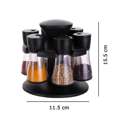 097 Revolving Plastic Spice Rack Masala Organiser (8 Pcs) 