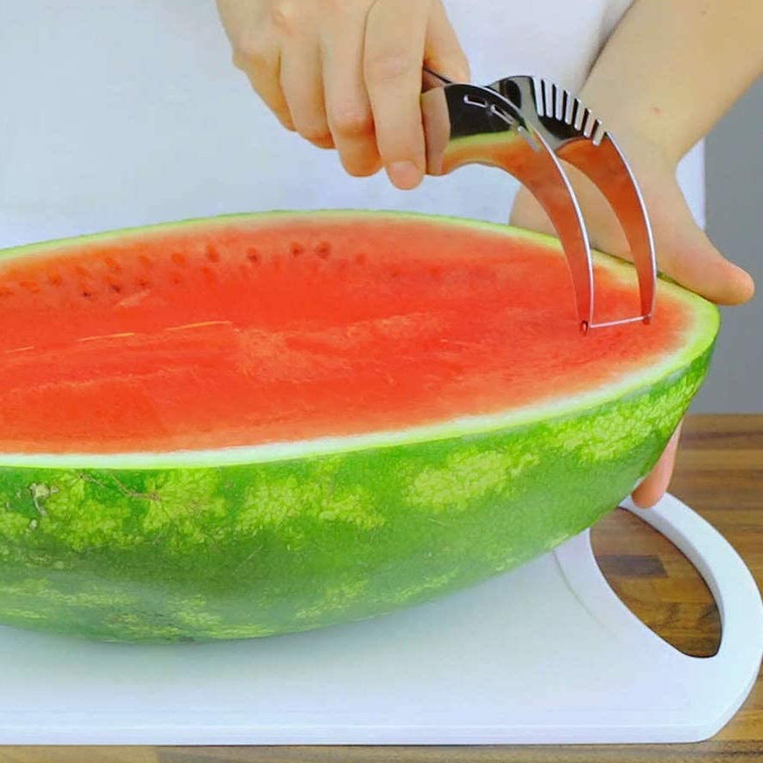 2047 Watermelon Slicer Steel Corer Watermelon Cutter Smart Kitchen Gadget Fruit Slicer Multi-Purpose Stainless Steel Kitchen Tool 