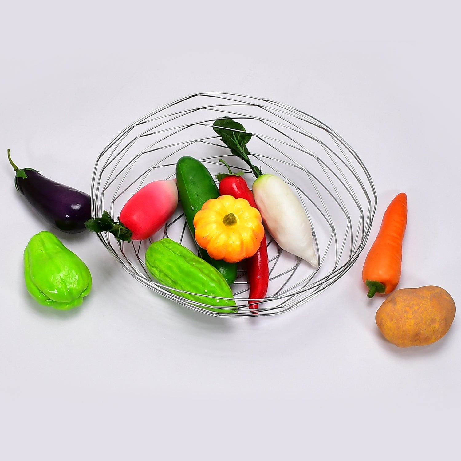 5182 Steel Fruit Basket Bowl & Multiuse Bowl For Kitchen Use 