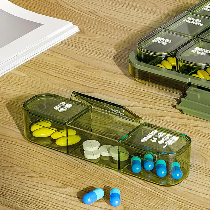 13554 Portable Weekly Pill Box Organiser Daily Pill Keeper 21 Grid Container (1 Pc)