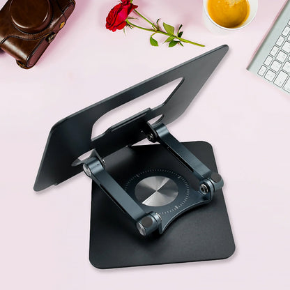 12727 Aluminum Alloy 360°Rotating Bracket, Adjustable Laptop Stand, Portable Foldable Ergonomic Laptop Support