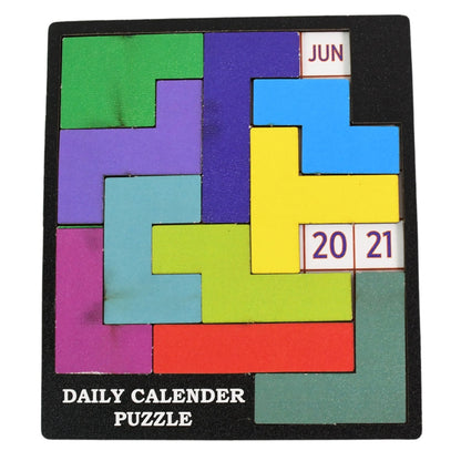 18485 Wooden Daily Calendar Puzzle (Multicolor / 1 Set)