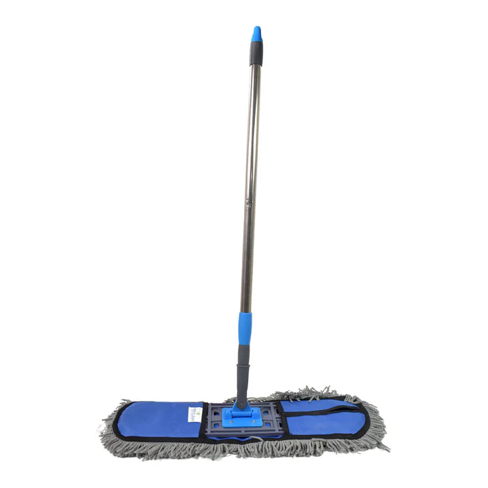 18837 Wet and Dry Cotton Pad Floor Mop with Long Aluminium Handle (1 Pc / Large)