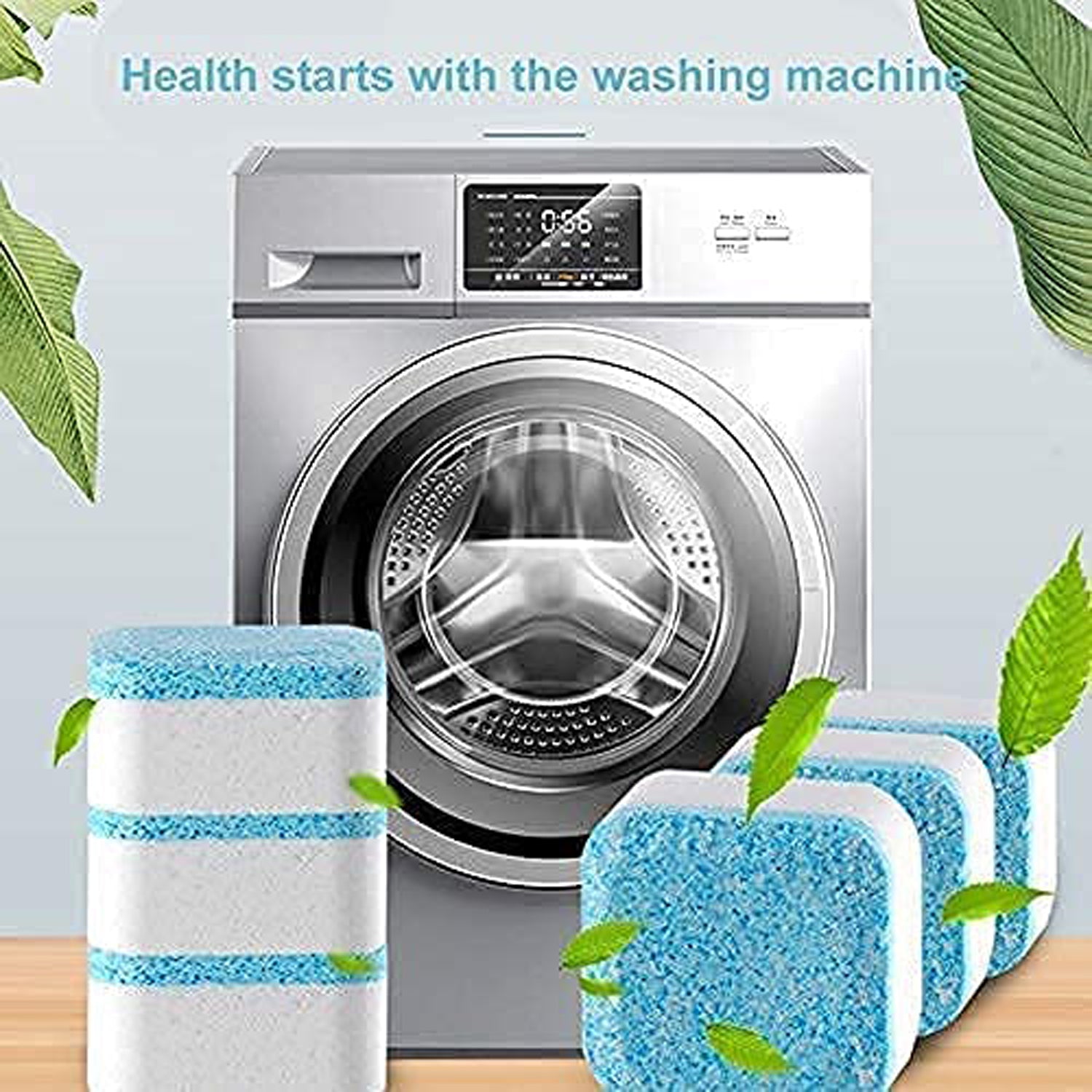 6245 Washing Machine Effervescent Tablet for all Company’s Front and Top Load Machine Tablet for Perfectly Cleaning of Tub & Drum Stain Remover Washer Cleaner 