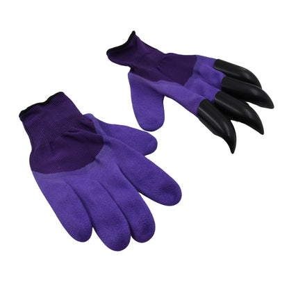 9582 Garden Farming Gloves With Hand Fingertips & Plastic Claws (1 Pair)