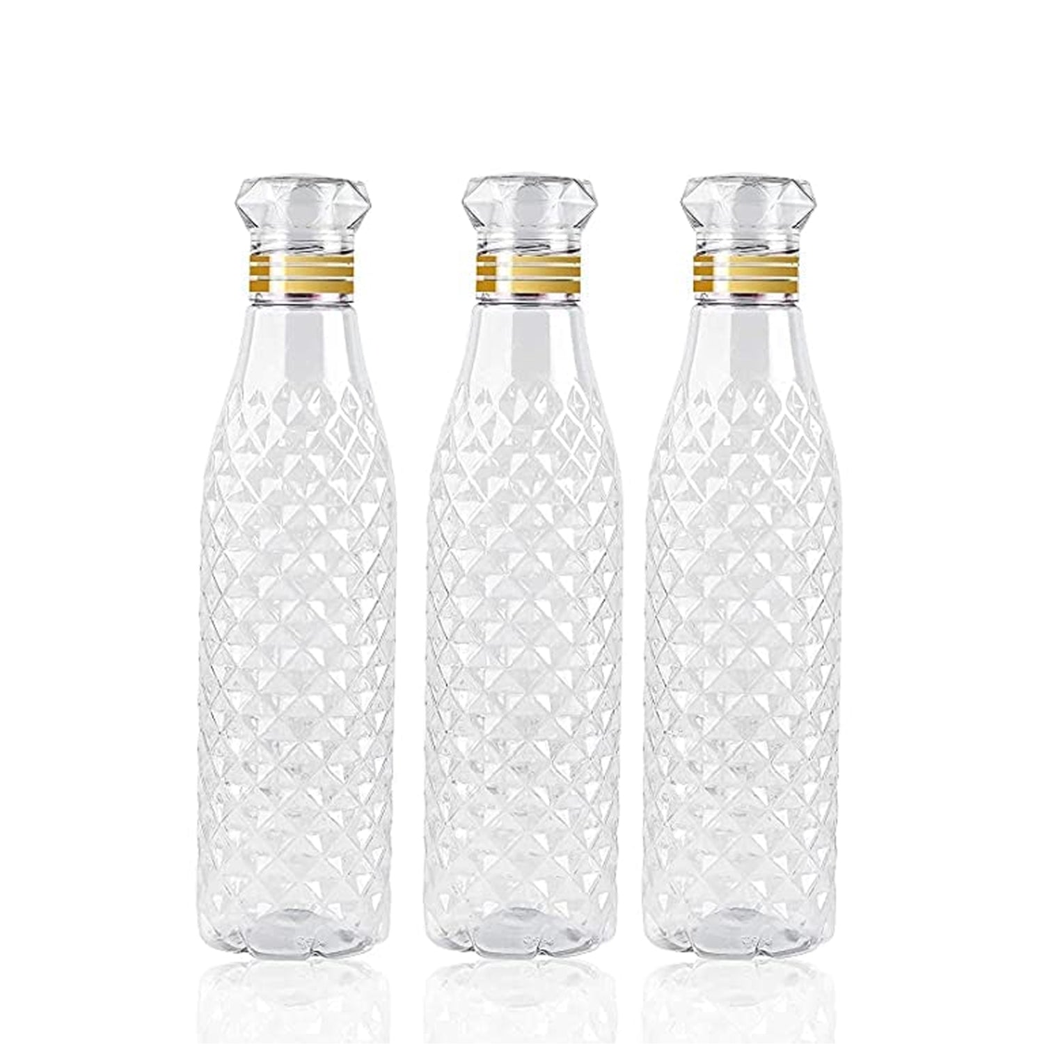 7116 Water Bottle With Diamond Cut Used By Kids, Children's  ( 3 pcs ) 