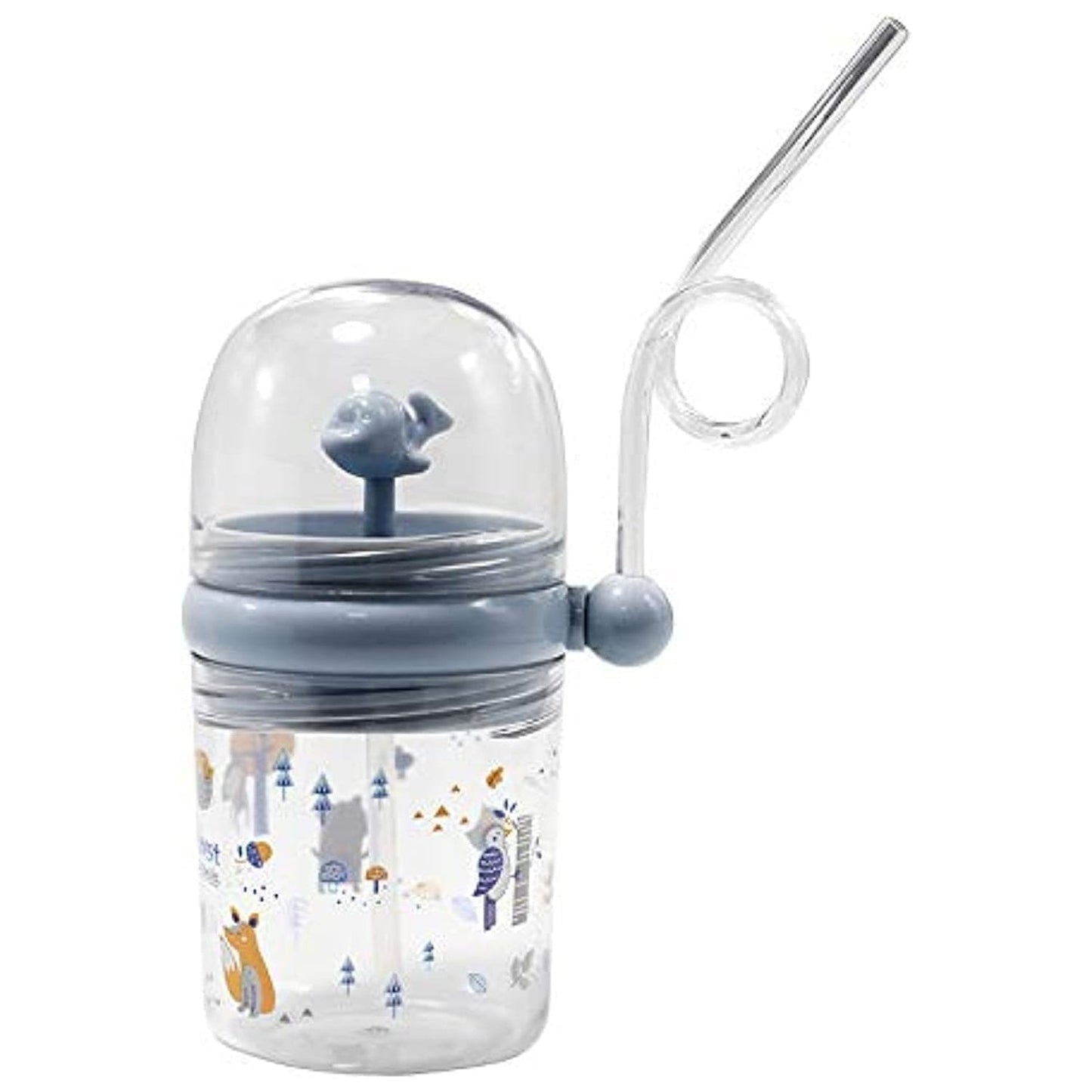 Kid-friendly sippy cup with whale spray and straw.