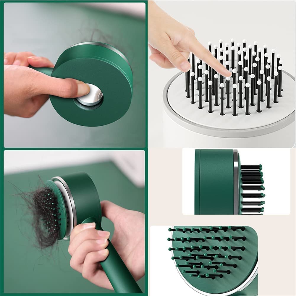 Self-cleaning hair brush