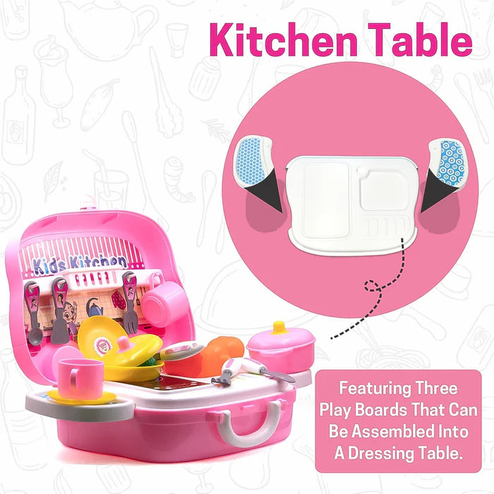 18743 Kitchen Set for Kids Girls Pretend Play Toys Little (23 Pcs Set Approx)