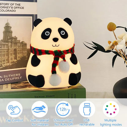 14040 Panda 7-Color LED Silicone Touch Lamp (1 Pc)