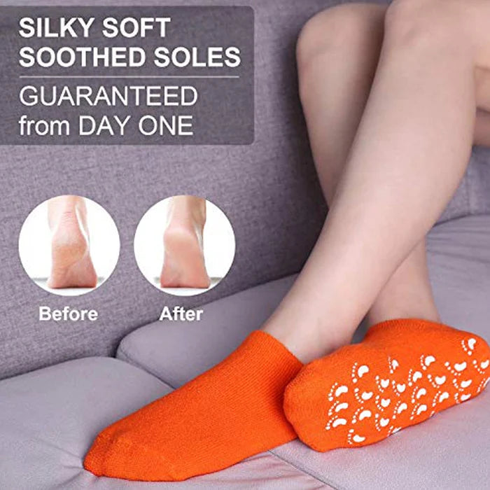 13546 Silicon Socks Heel for Crack Spa Gel Socks (1 Pair / Mix Color)