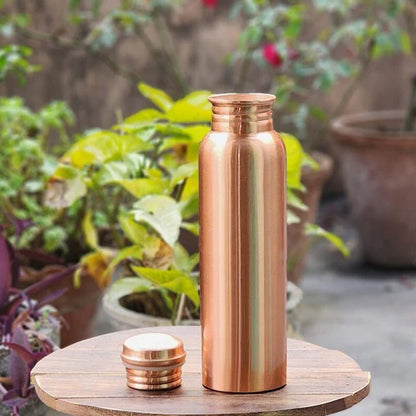 13801 Copper Water Bottle 2 Glasses with Gift Box (3 Pcs Set)