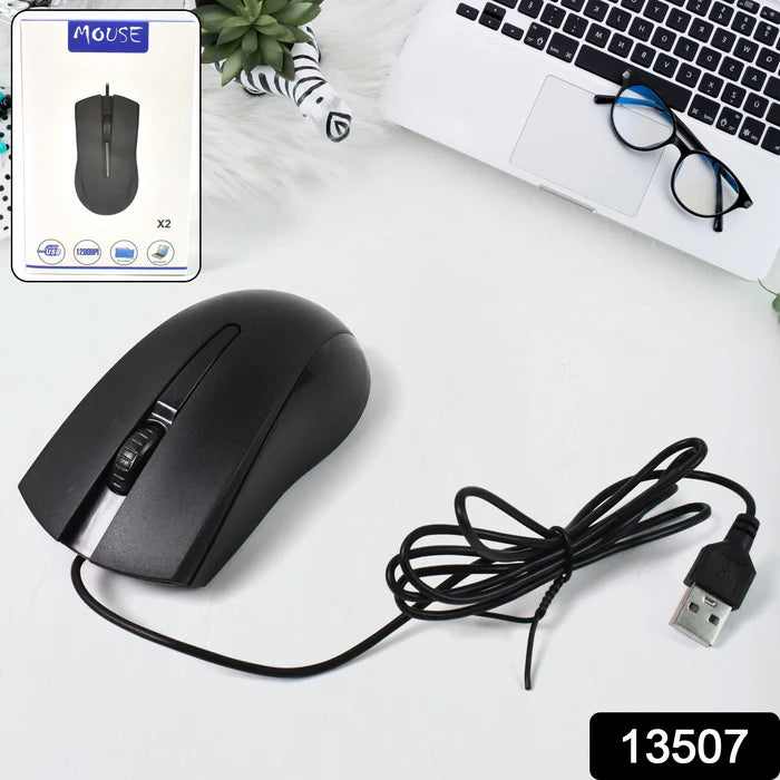 13507 Computer / Laptop Wired Optical Mouse, X2 (1 Pc)