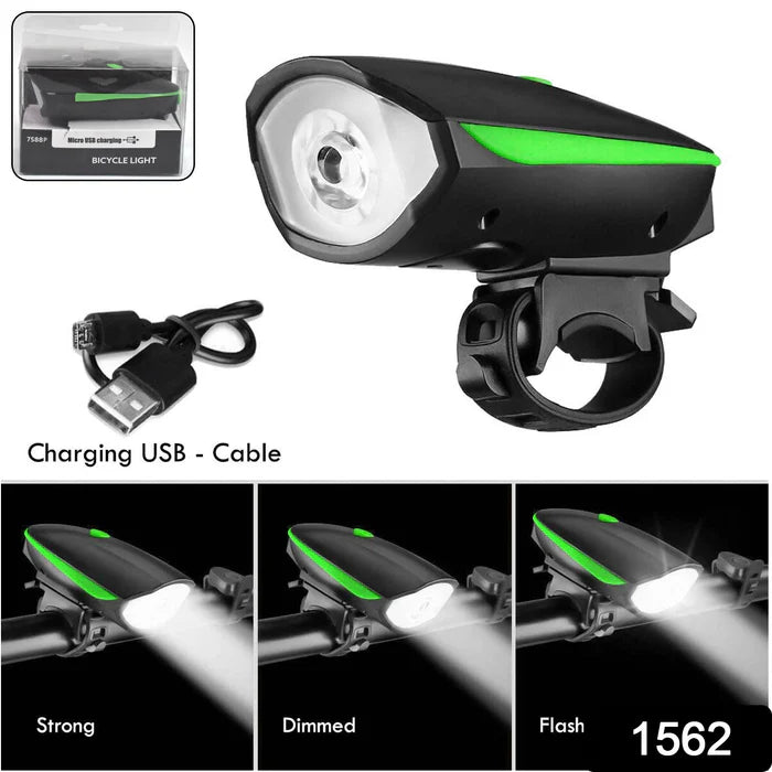 1562 Rechargeable Bicycle LED Bright Light (1 Pc)