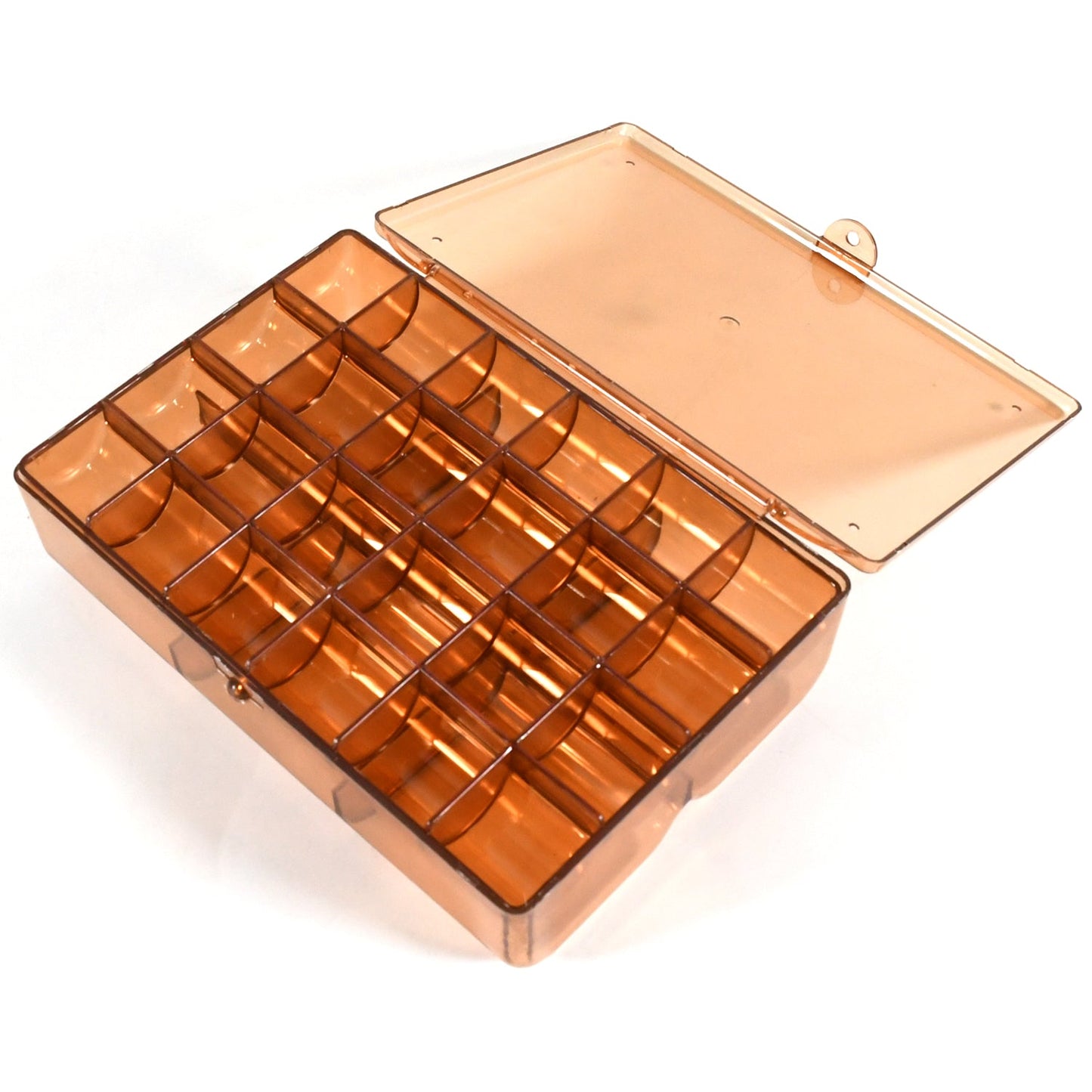 12829  2-Layer Acrylic Jewelry Storage Box Dustproof Earring Box, Storage Box Portable Nail Art Storage Case, 24-Grid Small and 6-Grid Big case Makeup Vanity Box (1 Pc / 30 Compartment)