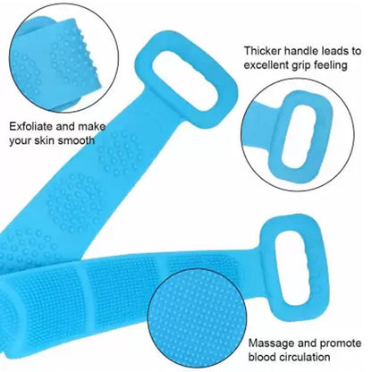 Body scrubber with silicone texture