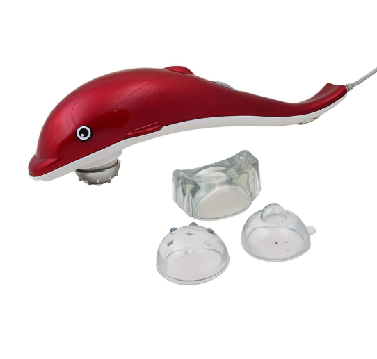 1221 Dolphin Handheld Body Massager for Pain Relief with Powerful Vibration For Unisex dolphin massager body vibration massage machine fish massage, Multicolour