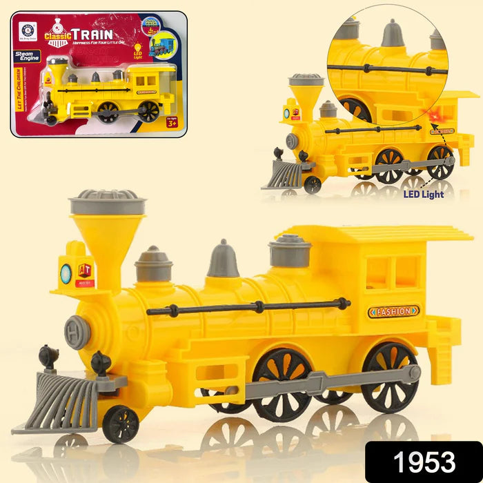 1953 Pull and Go Train with Light Plastic String Pull Back Train (1 Pc / Mix Color)