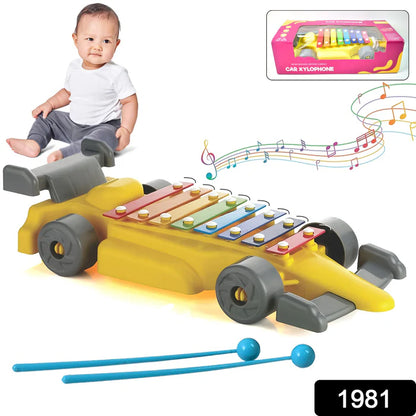 1981 Musical Car Piano Xylophone Toy, Plastic Car Xylophone (1 Set)