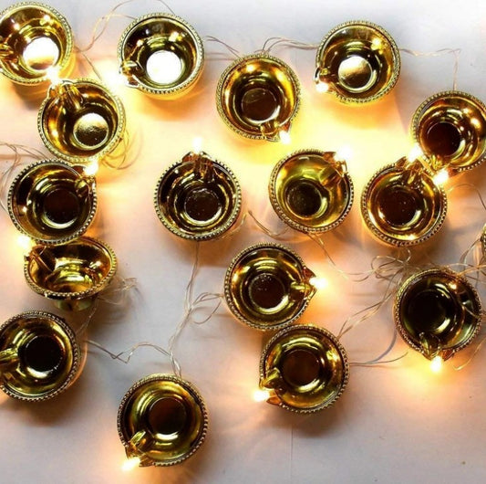 13485 LED Diya Series Light, Fairy Lights for Diwali Decoration (16 Diya)