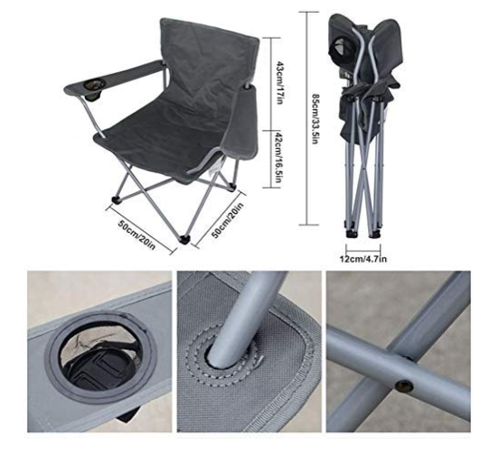 Camping foldable chair for Travel Medium Height