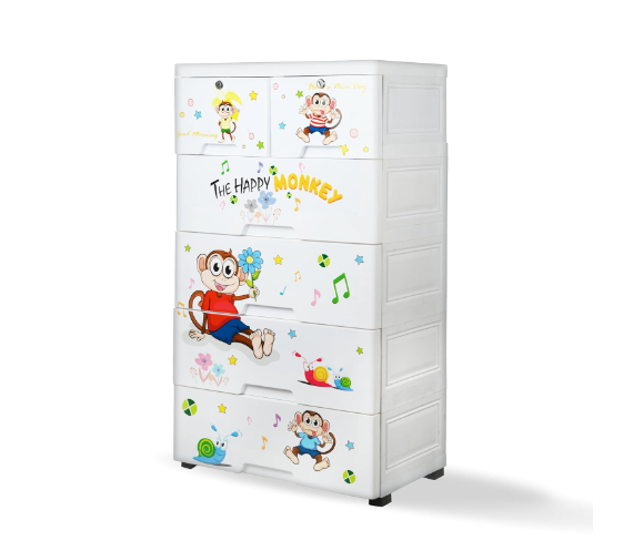 17205 Smart Storage cabinet Almirah Cupboard for Newborn Baby Kids Essentials -Teddy