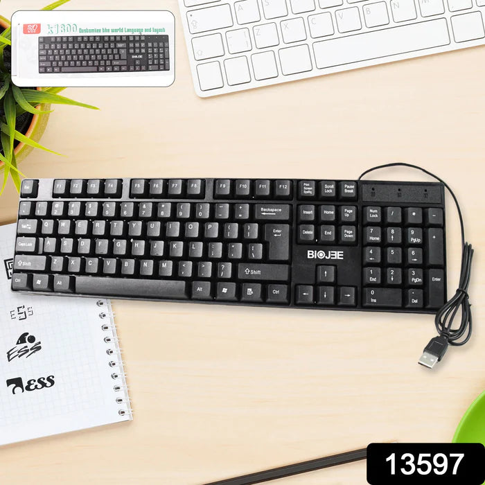 13597 Wired USB Keyboard 104 Keys (1 Pc)