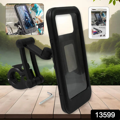 13599  360-Rotation Bike Phone Mount Waterproof Cell Phone Holder (1 Pc)