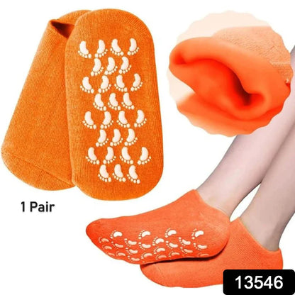 13546 Silicon Socks Heel for Crack Spa Gel Socks (1 Pair / Mix Color)