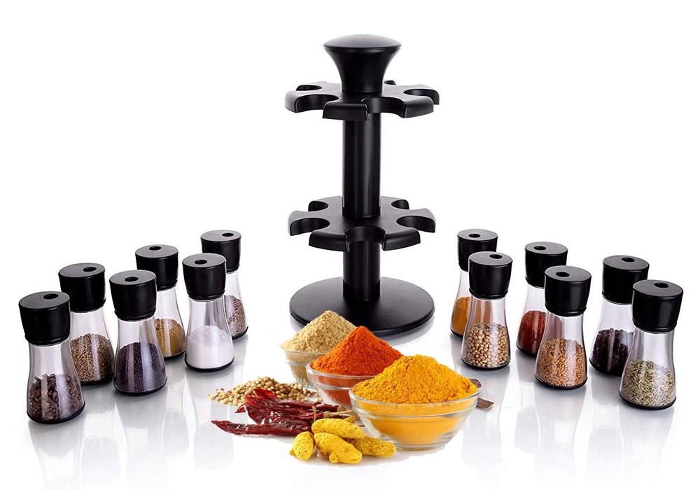 095 Revolving Plastic Spice Rack Masala Organiser (12 Pcs ) 