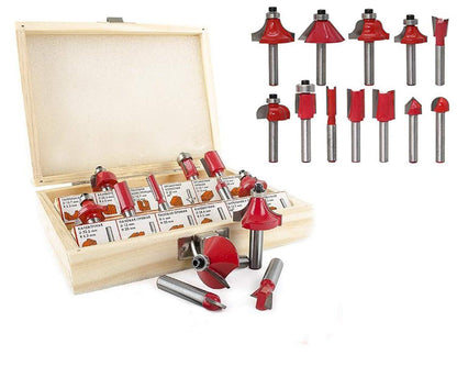 0406 12 / 15pcs Milling Cutter Router Bit Set