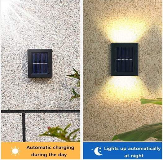 3535 Outdoor Solar Lights Waterproof Wall Lamp Up Down Sunlight