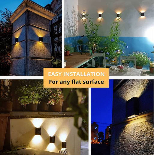 3535 Outdoor Solar Lights Waterproof Wall Lamp Up Down Sunlight