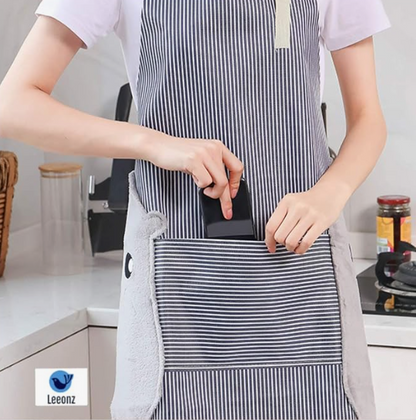 3559 Women Kitchen Apron with Hand Wipe Pockets