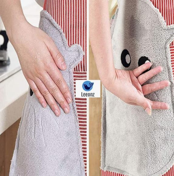 3559 Women Kitchen Apron with Hand Wipe Pockets