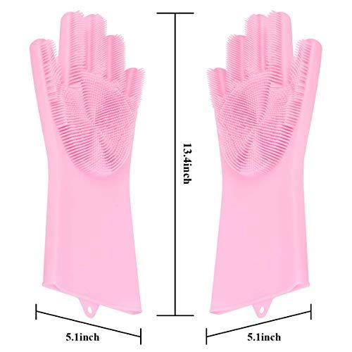 Silicone scrubber gloves in different colors