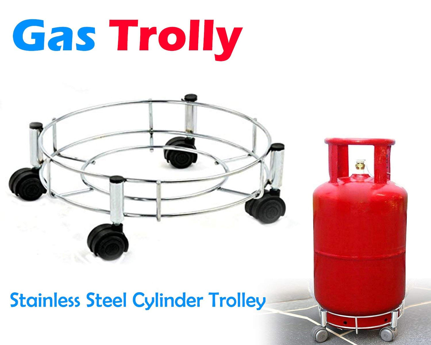 Gas cylinder trolley for industrial use